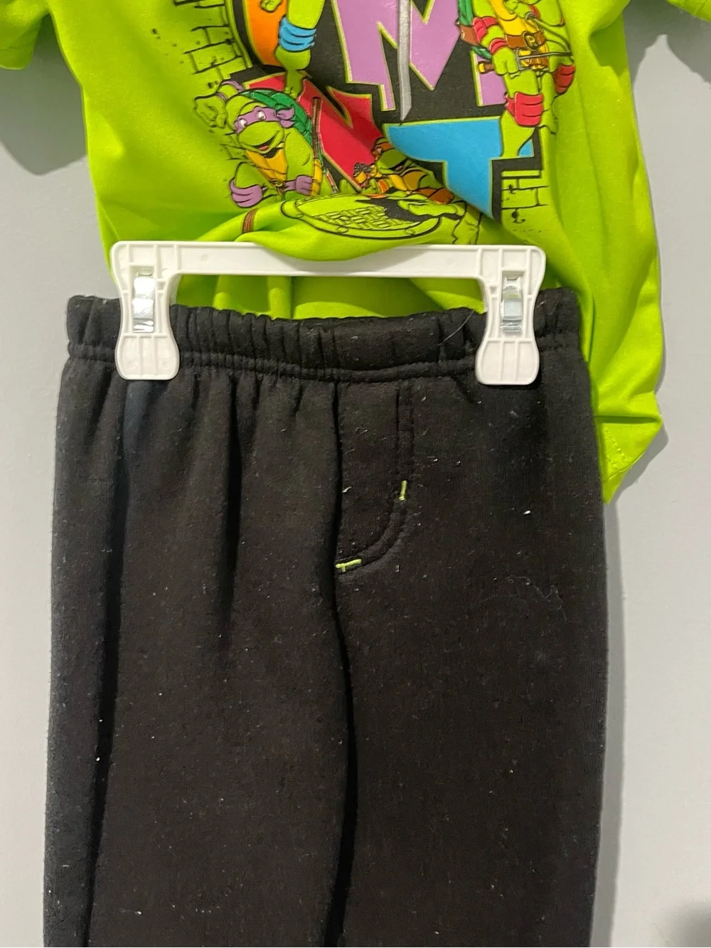 Nickelodeon Neon Lime Teenage Mutant Ninja Turtles Short Sleeve Tee | Size 24M